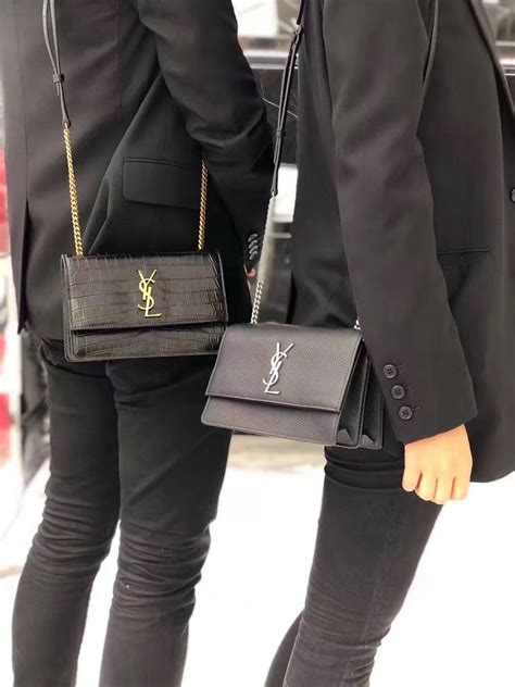 sunset small black ysl with black metal